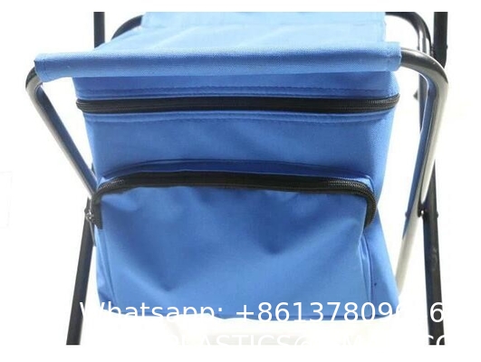 Folding Stool Backpack Insulated Cooler Bag, Collapsible Camping Hunting Fishing Multifunction Chair Front Pocket