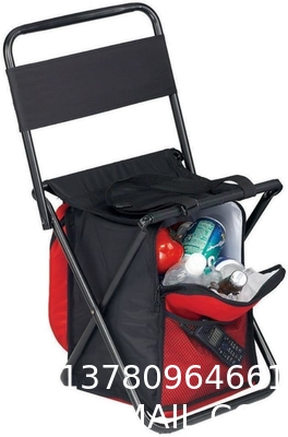 Folding Stool Backpack Insulated Cooler Bag, Collapsible Camping Hunting Fishing Multifunction Chair Front Pocket