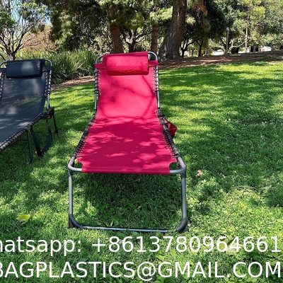 Folding Outdoor Chaise Lounge Chair, 5-Position Adjustable Beach, Sunbathing, Patio, Pool, Lawn, Lay Flat Portable