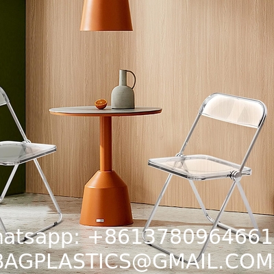 Wholesale Folding Portable Pp Plastic Metallic Frame Dinning Chair Plastic Chairs For Events