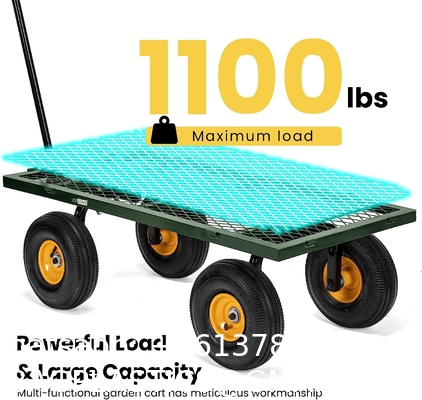 Outdoor Garden Heavy Duty Utility Portable Large Capacity Camping Collapsible Wagon Cart With All-Terrain Wheels