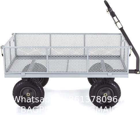 Outdoor Garden Heavy Duty Utility Portable Large Capacity Camping Collapsible Wagon Cart With All-Terrain Wheels