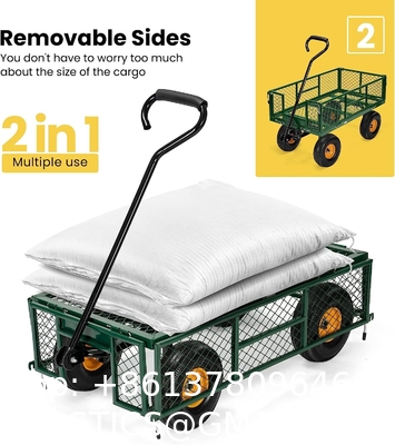 Outdoor Garden Heavy Duty Utility Portable Large Capacity Camping Collapsible Wagon Cart With All-Terrain Wheels