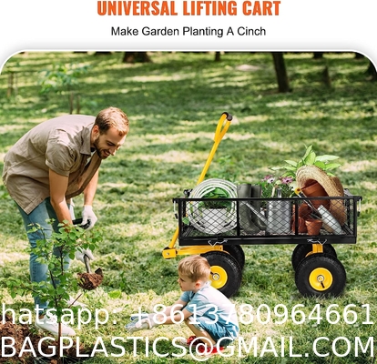 Outdoor Garden Heavy Duty Utility Portable Large Capacity Camping Collapsible Wagon Cart With All-Terrain Wheels
