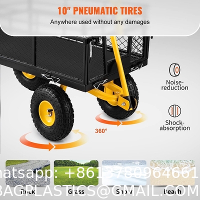 Outdoor Garden Heavy Duty Utility Portable Large Capacity Camping Collapsible Wagon Cart With All-Terrain Wheels