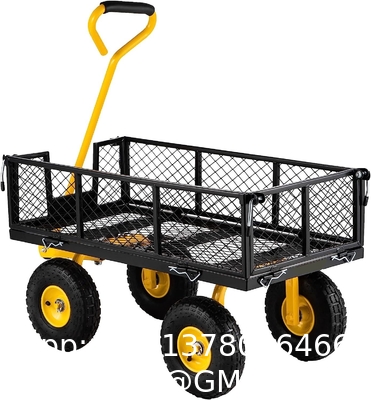 Outdoor Garden Heavy Duty Utility Portable Large Capacity Camping Collapsible Wagon Cart With All-Terrain Wheels