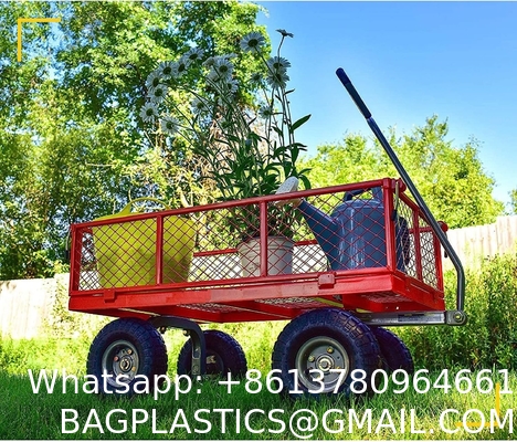 Outdoor Garden Heavy Duty Utility Portable Large Capacity Camping Collapsible Wagon Cart With All-Terrain Wheels