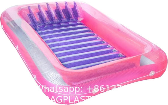 Inflatable Tanning Pool Lounger Float, Sun Tan Tub Sunbathing Raft Floatie Toys Water Filled Tanning Bed Mat