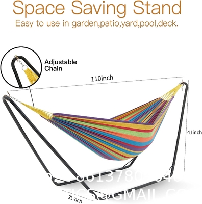 Hammocks with Stand Included, Space Saving Steel V-Type, Standing Hammocks, Indoor Outdoor Patio Yard