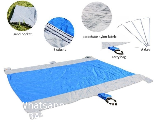 Camping Picnic Mat, Beach Blanket 78''×81'' 4-7 Adults Oversized Lightweight Waterproof Sandproof Large Picnic Mat