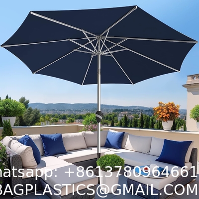 Outdoor Market Umbrella with Sand Anchor and Carrying Bag, Portable Patio and Beach Umbrella with Anchor