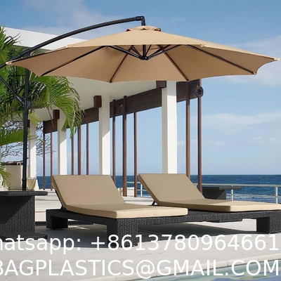 Patio Umbrella, Yard Umbrella Push Button Tilt Crank, Terrace Garden Restaurant Patio Parasol Outdoor Umbrella
