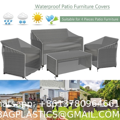 Outdoors Heavy Duty Waterproof Anti-UV Extra Large Patio Furniture/Sectional Sofa Cover,140"x86"