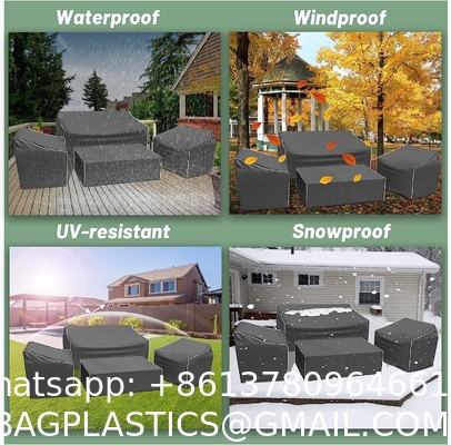Outdoors Heavy Duty Waterproof Anti-UV Extra Large Patio Furniture/Sectional Sofa Cover,140"x86"