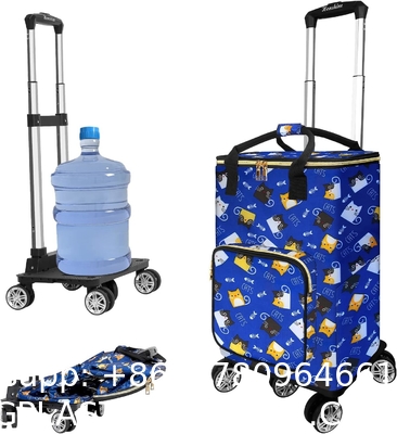 Laundry Utility Big Capacity Grocery Shopping Cart Lightweight Folding Waterproof Insulated Shopping Trolley