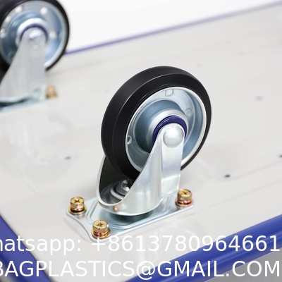 Folding Steel Trolley Platform Handtruck Brake Heavy Industrial Flatbed Truck Logistics Warehouse Handling