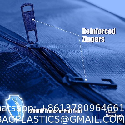 Heavy Duty Extra Large Moving Bags W/Backpack Straps - Strong Handles & Zippers, Storage Totes For Space Saving