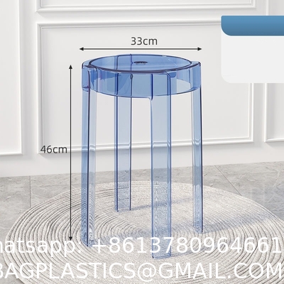 Modern Acrylic Counter Bar Stool In Clear - Fully Assembled High Transparent Counter Height Stool