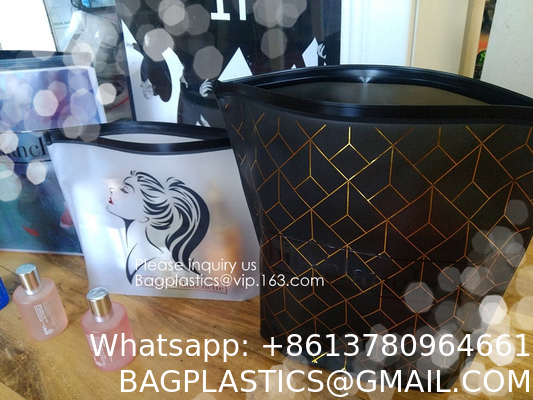 Clear Makeup Bag Travel Toiletry Organizer Pouches Small Zipper Pouch PVC Plastic Transparent Clear Cosmetic Bags