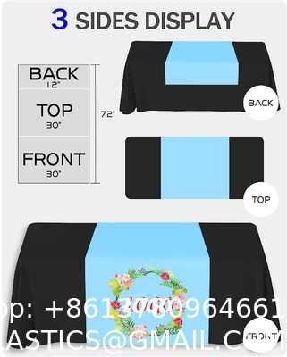 Custom Table Runner With Business Logo, Image Or Text Personalized Table Runner For TradeShows, Events