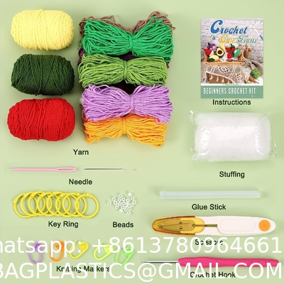 Beginner Crochet Kit - Hand-Crochet, Decorative Keychain, Crochet Kit for Beginners with Step-by-Step Instruction