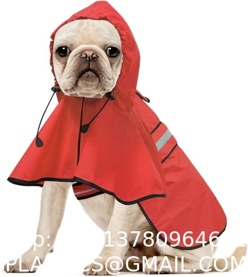 Reflective Dog Raincoat - Adjustable Waterproof Raincoat for Dogs, Lightweight Dog Hooded Slicker Rain Coat Poncho