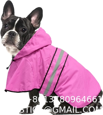 Reflective Dog Raincoat - Adjustable Waterproof Raincoat for Dogs, Lightweight Dog Hooded Slicker Rain Coat Poncho