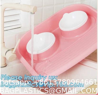 Pet Dog Bowls 2 Stainless Steel Dog Bowl No Spill Non-Skid Silicone Mat Pet Food Scoop Water and Food Feeder Bowl