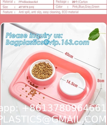 Pet Dog Bowls 2 Stainless Steel Dog Bowl No Spill Non-Skid Silicone Mat Pet Food Scoop Water and Food Feeder Bowl