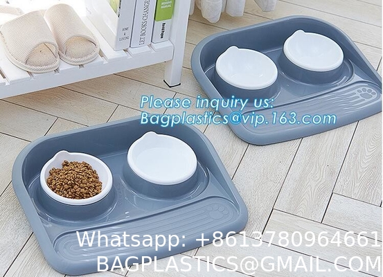 Pet Dog Bowls 2 Stainless Steel Dog Bowl No Spill Non-Skid Silicone Mat Pet Food Scoop Water and Food Feeder Bowl