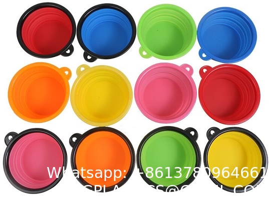 Dog Travel Water Bottle Collapsible Bowls, 2 in 1 Pet Food Container with Collapse Bowls, Outdoor Portable Water Bowls