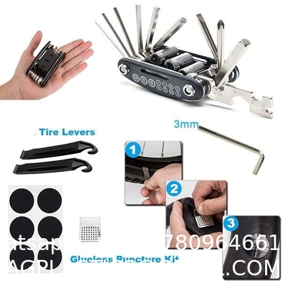 Bike Repair Tool Kit - 16 in 1 Bicycle Multitool Mountain Bike Tool Cycling Maintenance, Bike Hex Key Wrench