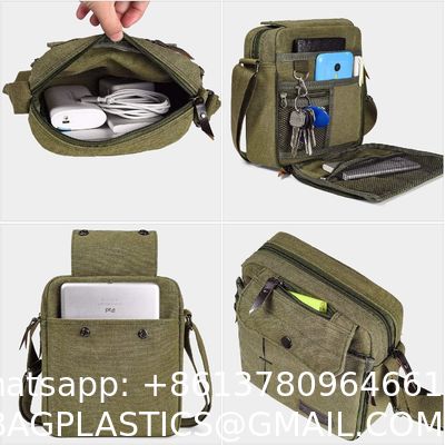 Outdoor ornaments Canvas Storage Bag, Men'S Canvas Small Messenger Bag Casual Shoulder Bag Chest Bag Travel Carry Bag