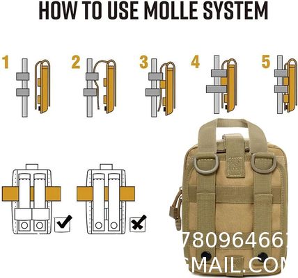 1000D Molle Ifak Pouch Rip Away, Tactical Tear Away Medical Pouch Empty, ornaments First Aid Pouch Bag Only for Camping