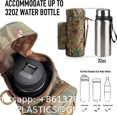 Tactical Molle Water Pouch, Tactical Bottle Holder ornaments Water Bottle Bag Hydration Carrier H20 Pouch Kettle Pouch