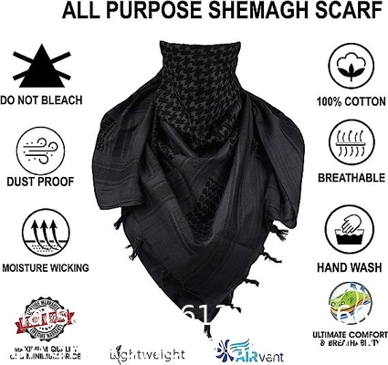 Shemagh Tactical Desert Military Head Scarf Motorcycle Face Mask Biker Arab Wrap Summer Keffiyeh Cover Scarves