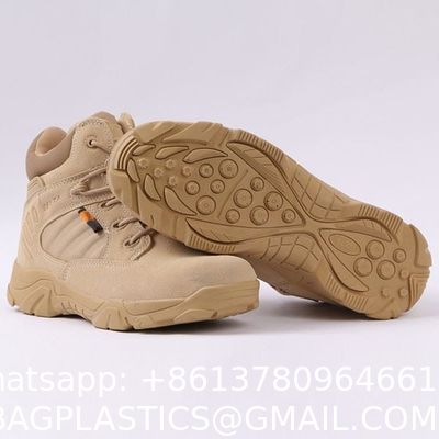 Camouflage ornaments Boots, Men'S ornaments Tactical Work Boots Side Zipper Leather Motorcycle Combat Boots (6-8 Inches)