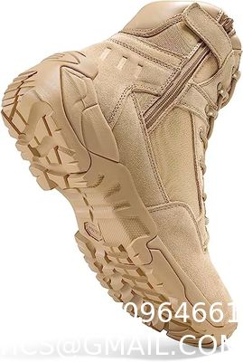 Camouflage ornaments Boots, Men'S ornaments Tactical Work Boots Side Zipper Leather Motorcycle Combat Boots (6-8 Inches)