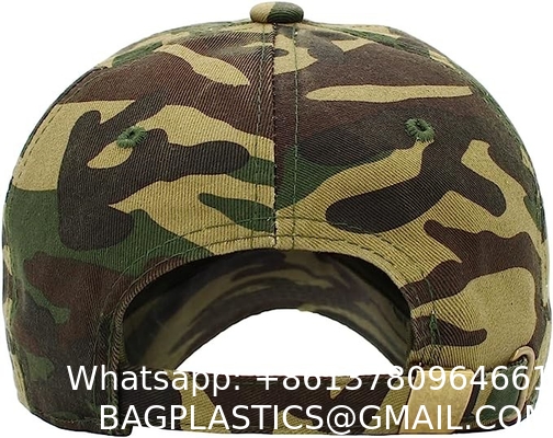 Profile Hat Baseball Cap Outdoor Camouflage Fishing Cap, Dad Hat Adjustable Unconstructed Plain Cap