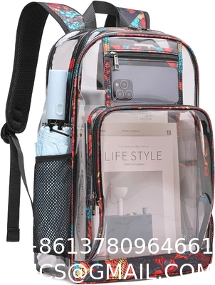 Clear Backpack Heavy Duty Kids Backpacks for Boys Clear Bookbag Stadium Approved Transparent Bags