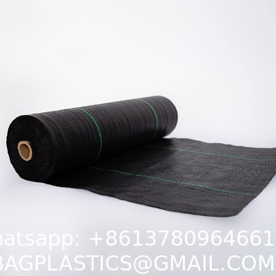 6 x 33 feet Sheet Woven Weed Control Fabric - Stabilized Black Heavy Duty 3 oz/yd² Landscape Ground Cover Membrane