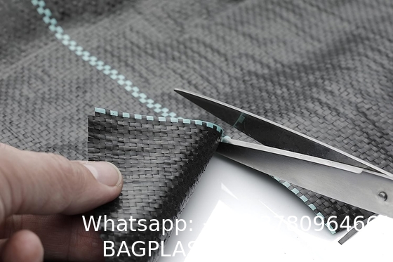 6 x 33 feet Sheet Woven Weed Control Fabric - Stabilized Black Heavy Duty 3 oz/yd² Landscape Ground Cover Membrane