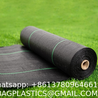6 x 33 feet Sheet Woven Weed Control Fabric - Stabilized Black Heavy Duty 3 oz/yd² Landscape Ground Cover Membrane