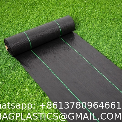 6 x 33 feet Sheet Woven Weed Control Fabric - Stabilized Black Heavy Duty 3 oz/yd² Landscape Ground Cover Membrane