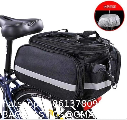 Bike Rear Rack Bag,Bicycle Trunk Bag,Panniers Bag,Cycling Luggage Bag,with rain Cover Bicycle Frame Back Saddle Bag
