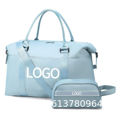 Customized Waterproof Travel Duffel Bag Set with Toiletry Carry On Weekender Sport Gym Bag with Wet Pocket