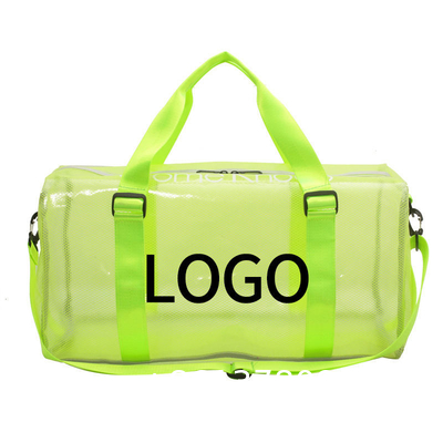 Custom Logo Large Capacity Portable Clear Fitness Pvc Duffel Bag Sport Gym Travel Duffle Beach Bag For Women