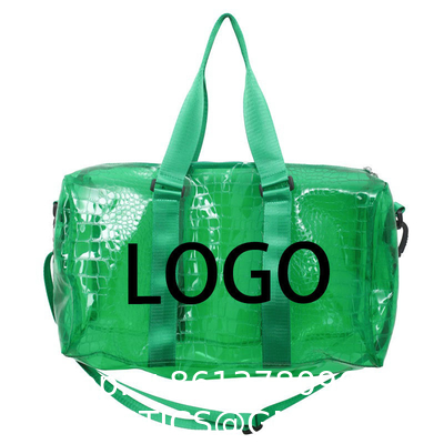 Wholesale Custom Logo Pvc Clear Jelly Color Swimming Overnight Tote Duffel Duffle Bag For Women Girls Ladies Bags