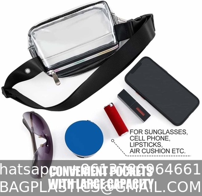 Personalized Clear Purses Belly Fanny Pack See Through Waist Pouch Bag Transparent Women Fanny Pack Waist Bag