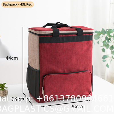 Wholesale Custom Logo 43L Preimum Insulated Cooler Picnic Lunch Bag Large Capacity Thermos Cooler Bag Backpack